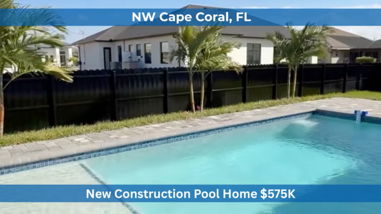 New Construction Pool Home for Sale Cape Coral